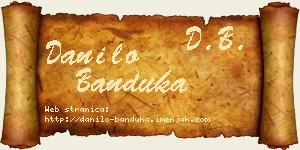 Danilo Banduka vizit kartica